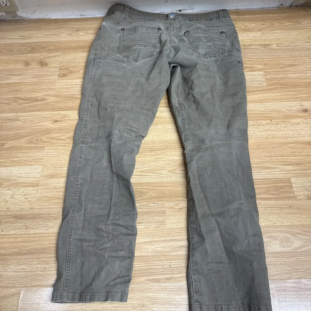 Kuhl Pants The Law Men Sz 38x32 Green Brown Vintage‎ Patina Dye Full Fit Hiking